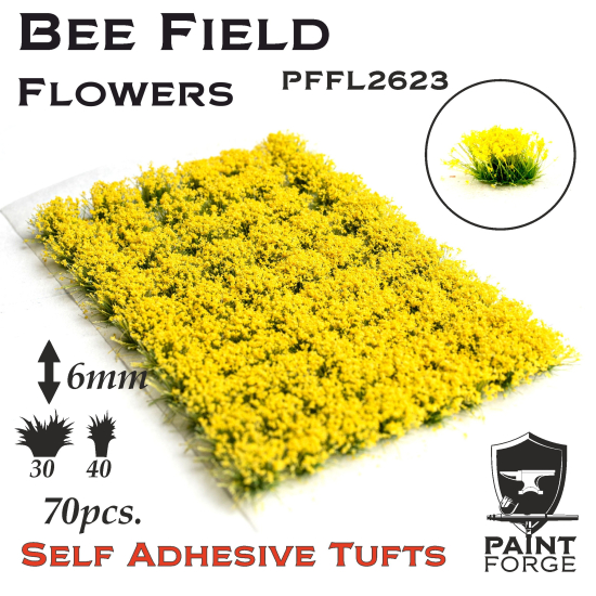 Paint Forge kępki kwiatków Bee Field - 70sztuk / 6mm
